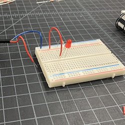 LED Circut before battery is connected