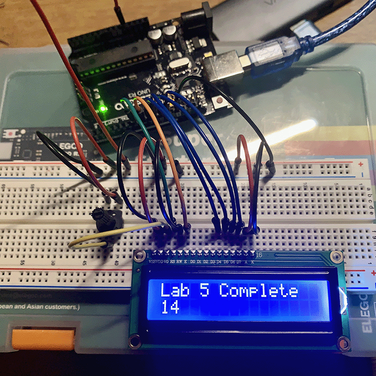 LCD Display: Lab 5 Complete