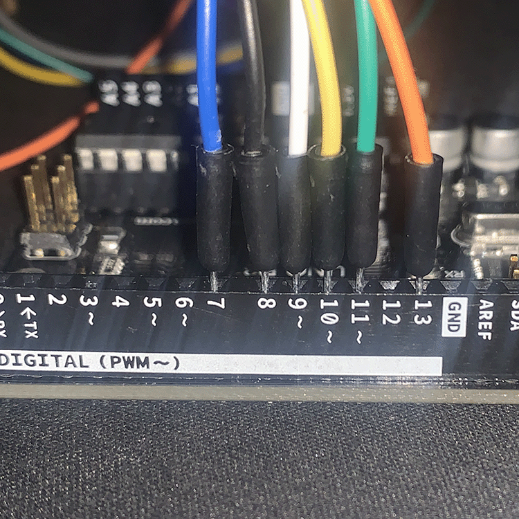 Pin connections from TFT to Arduino