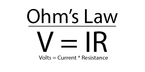 Ohm's Law formula V=IR