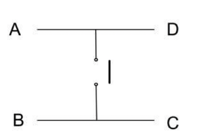 schematic for the layout of a push button