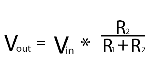 Formula for finding output voltage from a voltage divider